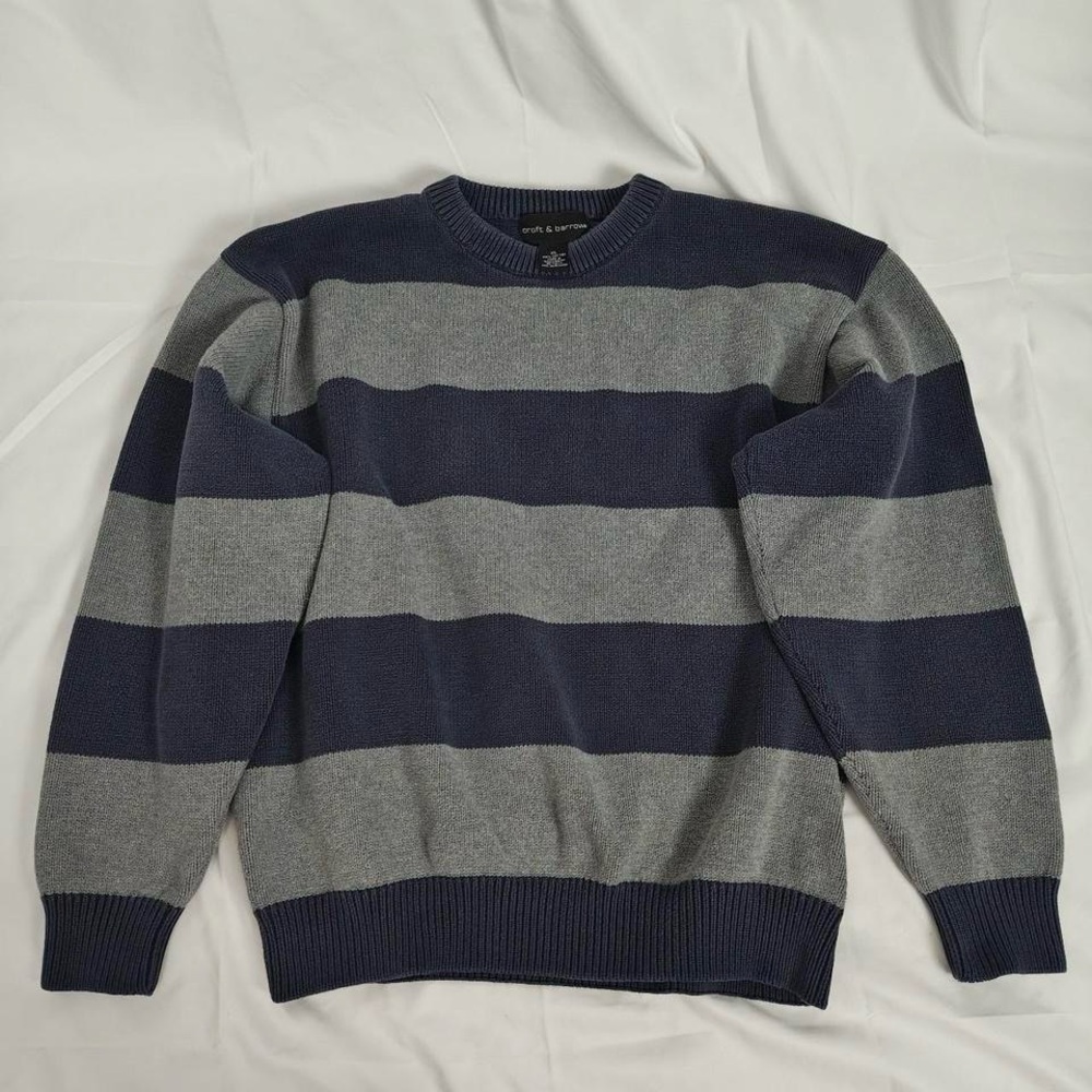 Croft & Barrow Men's Blue and Gray Crewneck Sweater